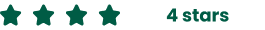 Image showing a four star rating