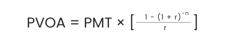 present value of an annuity formula
